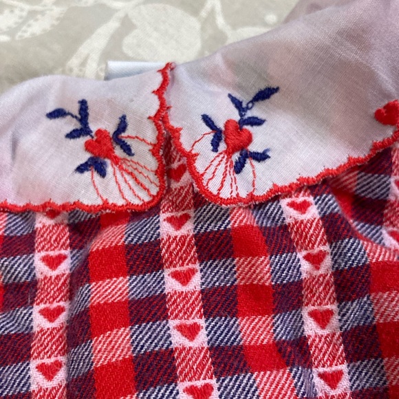 Vintage OshKosh B’Gosh 24 month Overalls and Shirt Union USA Valentines - Picture 12 of 12